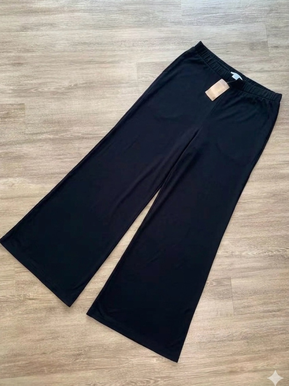 Soft Surroundings NWT Black Wide Leg Palazzo Pull-On Pants XL 32" Inseam